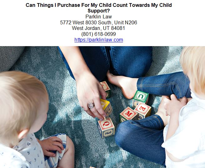 Can Things I Purchase For My Child Count Towards My Child Support.