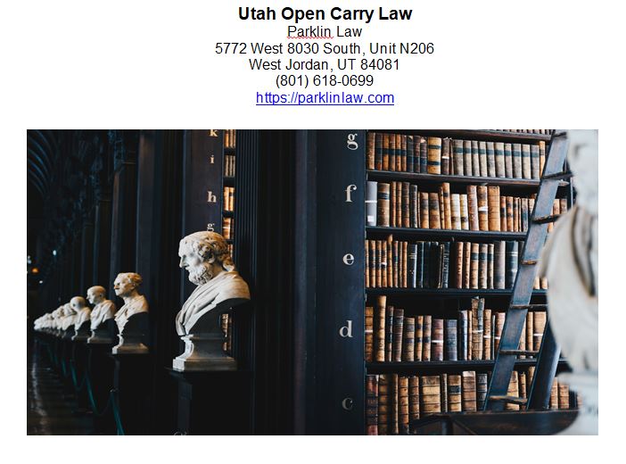 Utah Open Carry Law.